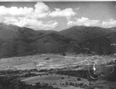 Photograph of Mt. Beauty, Mt. Beauty from transmission line, Approx 1950/51