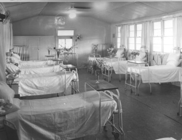 Photograph Tawonga Hospital, A ward at Tawonga Hospital, 1949/50