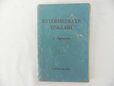 Book - Reference Teaching, Intermediate English  J. Aughterson, Circa 1957