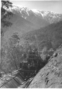 Photograph of Bogong Creek Raceline, Bogong Creek Raceline, circa 1951