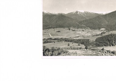 Photograph Transmission lines Mount Beauty, 66 KVA Transmission lines from Clover Power Station, Circa 1950