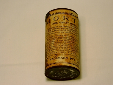 Can Mortein Powder, late 1870s to early 1920s