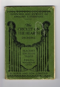 Book - Reference Cricket, The Cricket on the Hearth, circa 1930