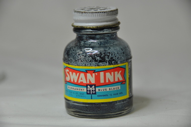Bottle Swan Ink, Mabie Todd + Co (Aust) Pty Ltd Sydney, 1950's