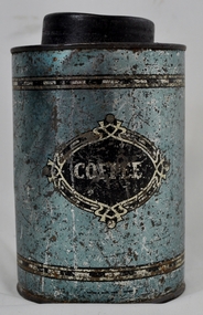 Tin Coffee Cylindrical, circa mid to late 1900's