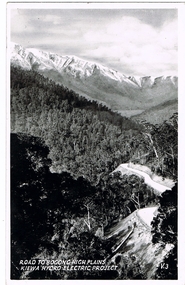 Postcard Circa 1950, Road to Bogong High Plains Kiewa Hydro Electric Project, Circa 1950's