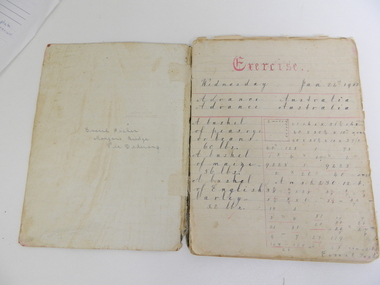Book - Student's Exercise Book, Exercise book used at school, Used in 1912
