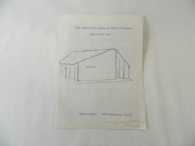 Brochure - Religion, The Anglican Church of Saint Andrew, Dederang, 1973