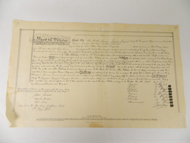 Deed, Batman's Melbourne Deed c1835, Original 6 June 1835. Copied 1966