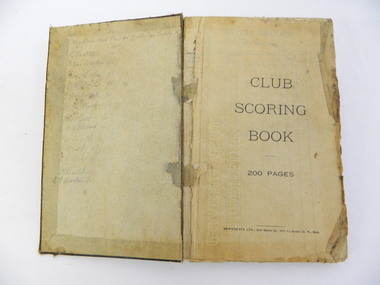 Book - Kiewa Valley Rifle Club, Club Scoring Book