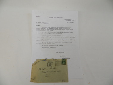 Letter & Envelope - Kiewa Valley Rifle Club