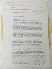 Papers - Collection of Jan Burnetts, 1980's to 1990's