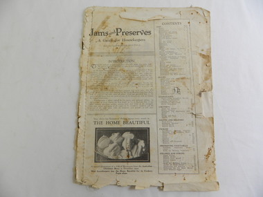 Book - Cooking, Jams and Preserves - A Guide for Housekeepers