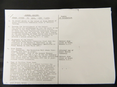 Papers - History of Mt Beauty State School No. 4644