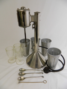 Milkshake Maker Set, 1940 - 1950's