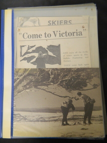 Folder - Advertising for Skiers, Skiers & Come to Victoria