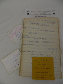 Papers of the Mt Beauty Tennis Club, 1970's onwards