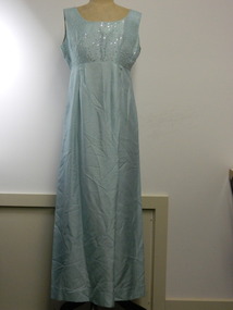 Dress - Aqua Silk, c 1960's