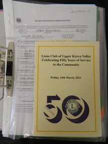 Folder - Upper Kiewa Valley Lions Club 2010 - 2015 & Booklet, Lions Club of Upper Kiewa Valley Celebrating Fifty Years of Service to the Community, 2010 - 2015
