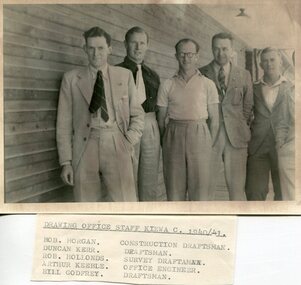 Set of 4 photographs of SECV Clerical staff, 1940 - 1941