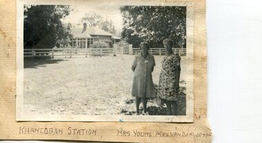 Photographs x 2- Khancoban Station and Comet the horse