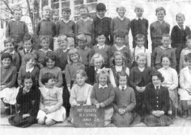 Photograph – Mt Beauty Higher Elementary School Grade 2B, 1960 – Black and white photocopy of original photograph