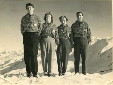 Photographs – Skippy St Elmo and other skiers – Set of 8 black and white photographs