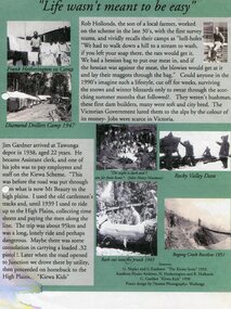 Posters – Set of 3 A4 posters depicting the early days and people in the Kiewa Valley