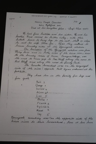 Papers - Henry Joseph Croucher's Family - Dederang