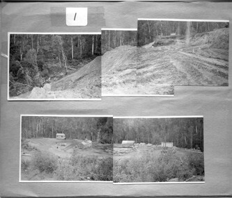 Sheet 1 - nine small black and white photos.    Sheet 2 - eight small black and white photographs, c 1948 and early 1950's