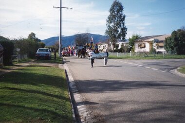 Photographs – Set of 25 colour photographs of the street parade to celebrate the first  Official Hoppet race run at Falls Creek in 1991, 1991