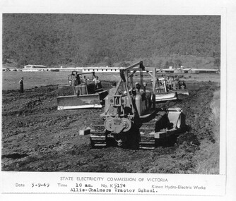 Photograph - Folder of Photographs – Photocopied set of 10 black and white photographs (pages 19 - 28) from the display folder  put together by KVHS to document life on the Kiewa Valley Hydro-electric Scheme