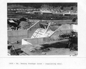 Photograph - Folder of Photographs – Photocopied set of 10 black and white photographs (pages 29 - 38) from the display folder  put together by KVHS to document life on the Kiewa Valley Hydro-electric Scheme