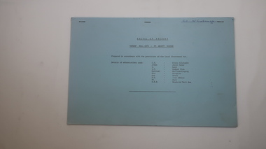 Book - Mt Beauty Voters' Roll, Shire of Bright - Voters' Roll 1979 - Mt Beauty Riding, 1979