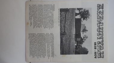 Leaflet - Kergunyah, Kergunyah 1838 - 1974, 1974