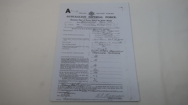 AIF Service Record of Henry John Higginson