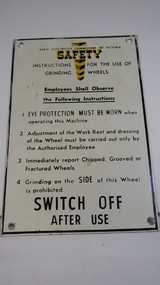 Sign - SECV, Safety - Grinding Wheels