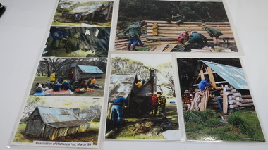 Photos - Collection Wallaces Hut Restoration and one of Cope Hut