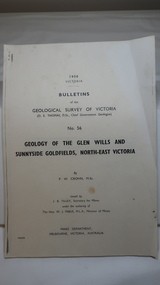 Document - Four Geological reports on the North-east Goldfields, Geological Survey of Victoria 1958 Bulletin