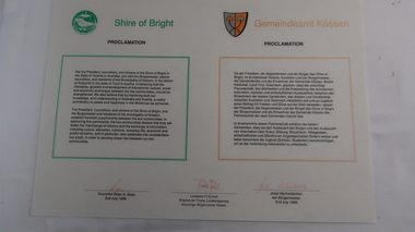 Document - Shire of Bright Proclamation