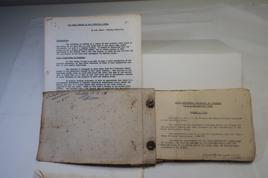 A) Document - The Field Welding of No. 1 Pipeline - Kiewa. B) Book - SECV, Kiewa Hydro Electric Works, Foreman's Guide, A) by J. M. Scott, Welding Inspector  B) by State Electricity Commission of Victoria