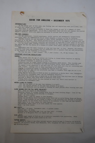 Paper - Fishing Guide, Guide for Anglers - December 1975