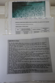 Papers - Public Record Office re Kiewa Valley