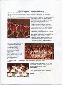 Papers - x6 The History of the Upper Kiewa Valley Calisthenics College