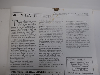 Article - "This Week" - History of Green Tea, Green Tea - The Facts