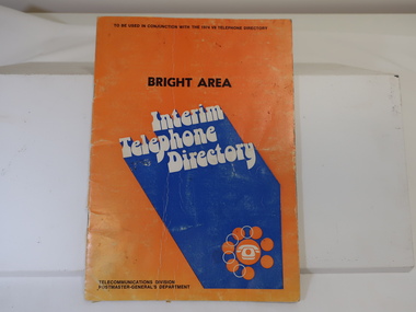 Book - Telephone Directory - 'Bright Area', Bright Area / Interim / Telephone / Directory (1974)