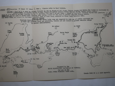 Map - Kiewa Hydro Electric Works Area