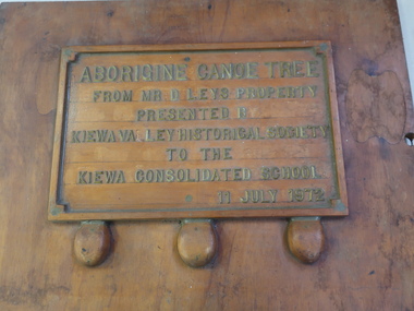 Plaque - Aborigine Canoe Tree