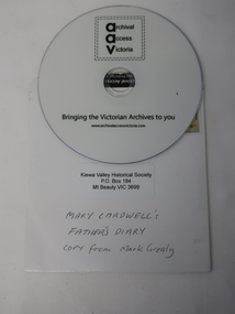 DVD - Mary Cardwell's Father's Diary