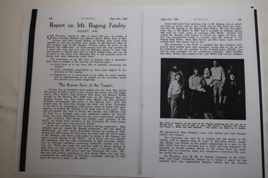 Papers - Report on Mt. Bogong Fatality, Deaths on Mt. Bogong 1943 as reported in the Schuss Magazine